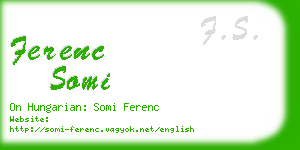 ferenc somi business card